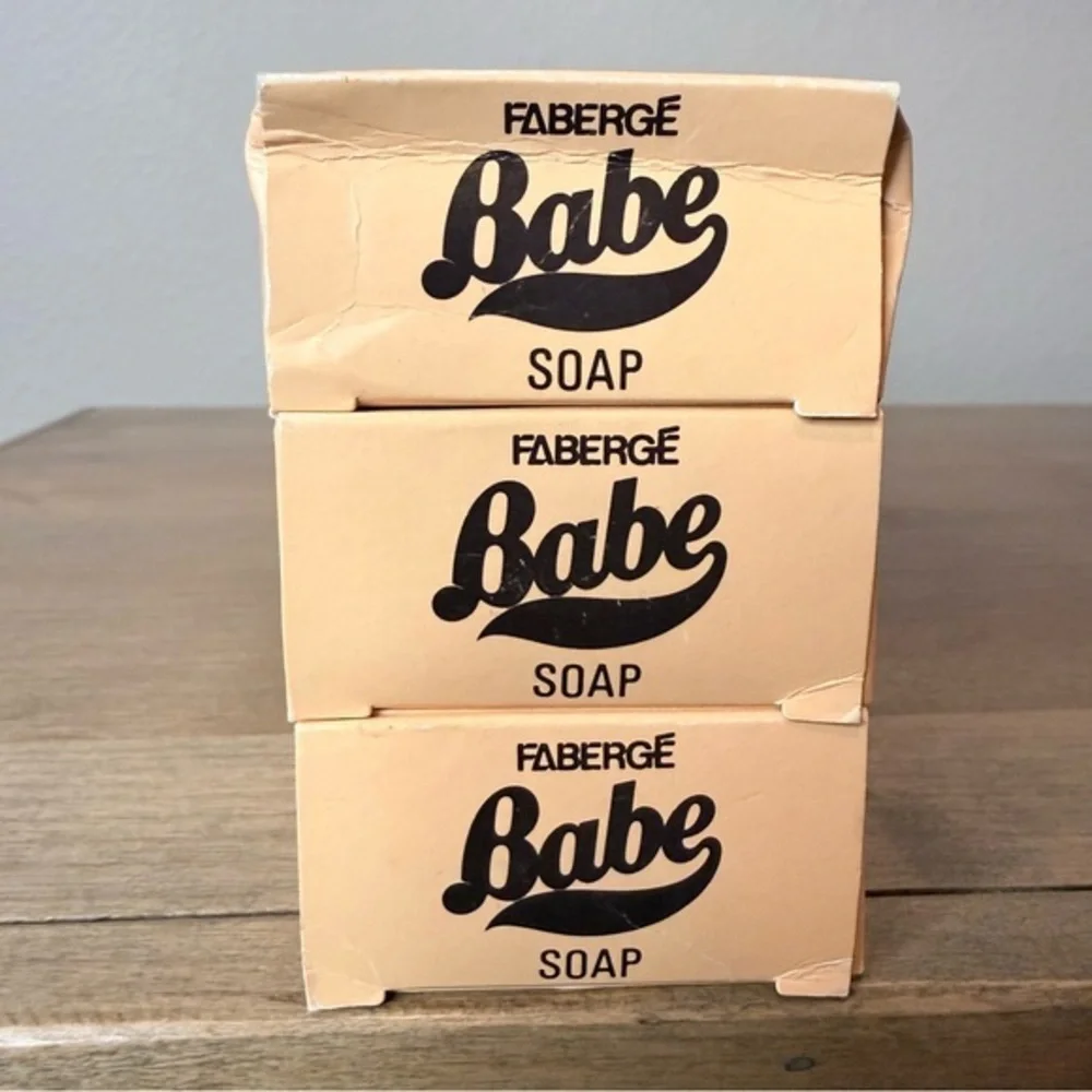 NOS Vintage Faberge’ Babe 3 bars scented soap